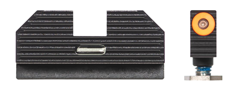 Night Fision GLK001010OGXG Costa Ludus Night Sights for Glock 17/17L/17MOS/19 - Green Tritium Orange Outline Front / Green Tritium Bar Rear