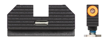 Night Fision GLK001010OGXG Costa Ludus Night Sights for Glock 17/17L/17MOS/19 - Green Tritium Orange Outline Front / Green Tritium Bar Rear
