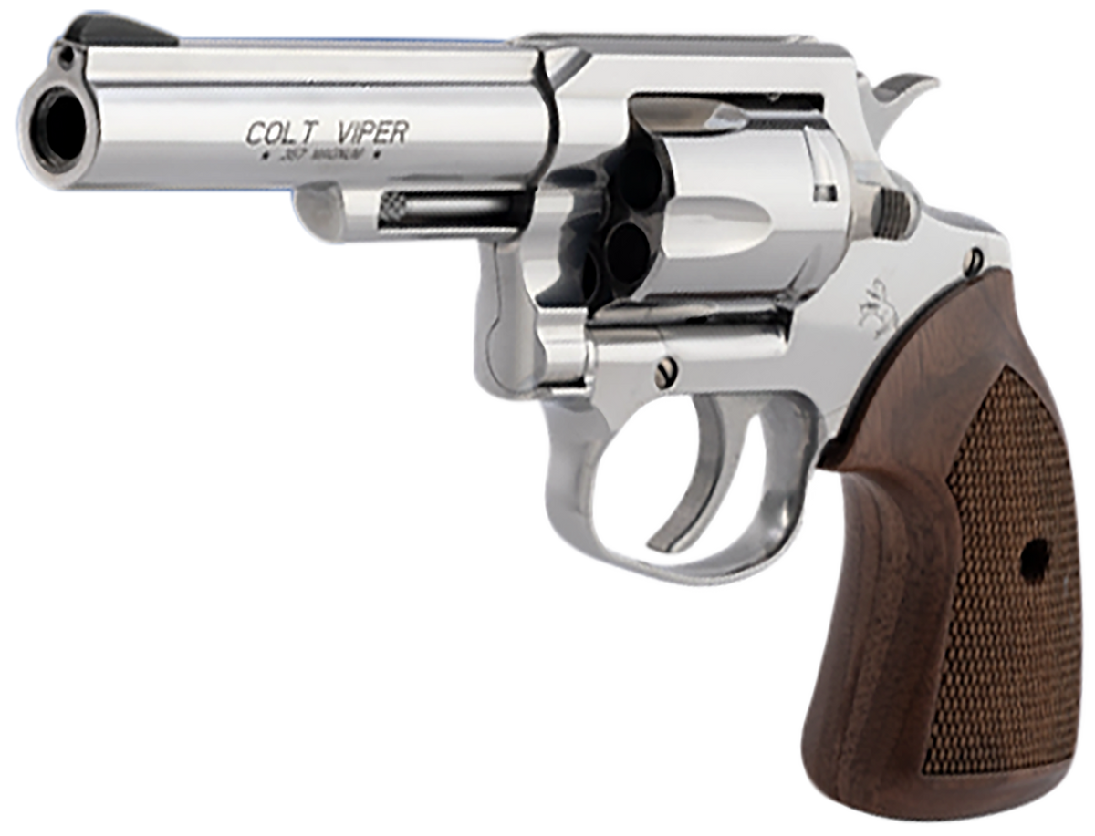 Colt Mfg Viper 357 Mag/38 Special 4.25" 6-Rd DA/SA Revolver - Stainless/Walnut