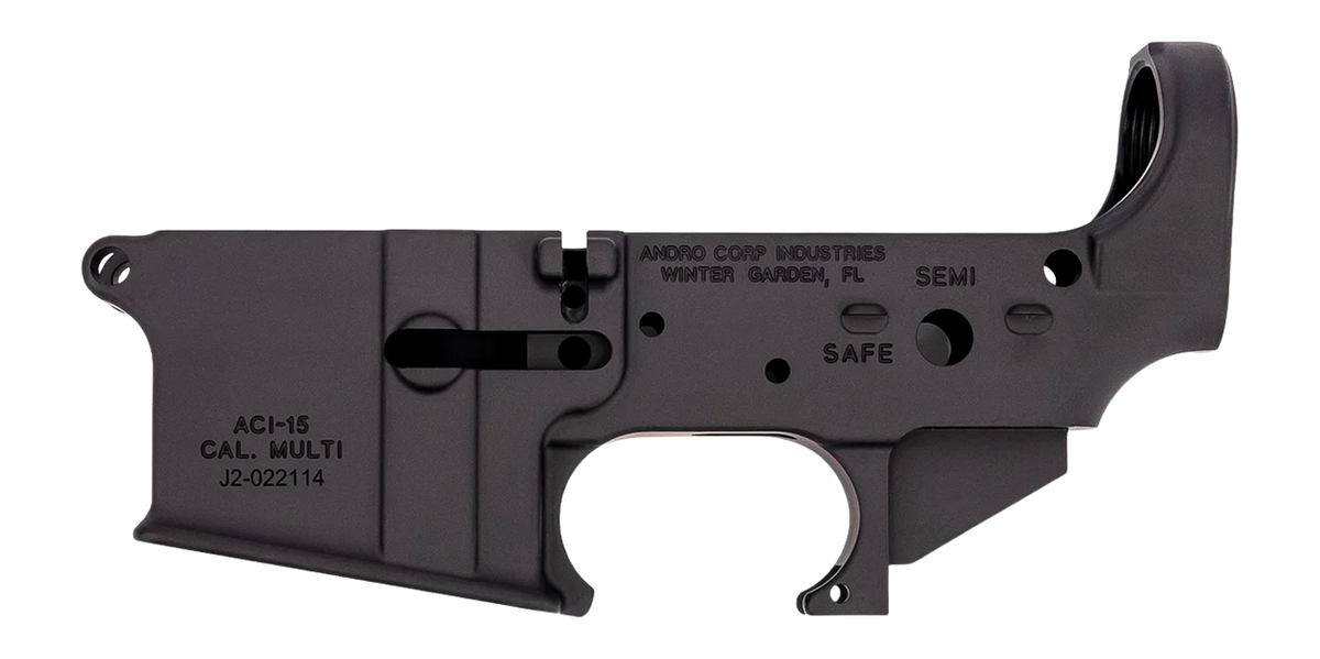 Andro Corp Industries ACI-15 Multi-Caliber Black Anodized AR-15 Stripped Lower Receiver