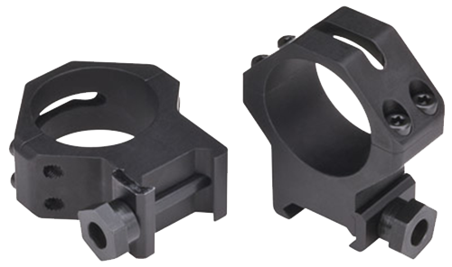 Weaver Mounts 48366 Four-Hole Skeleton Rings 30mm High Matte Black Aluminum