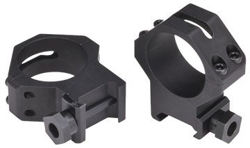 Weaver Mounts 48366 Four-Hole Skeleton Rings 30mm High Matte Black Aluminum