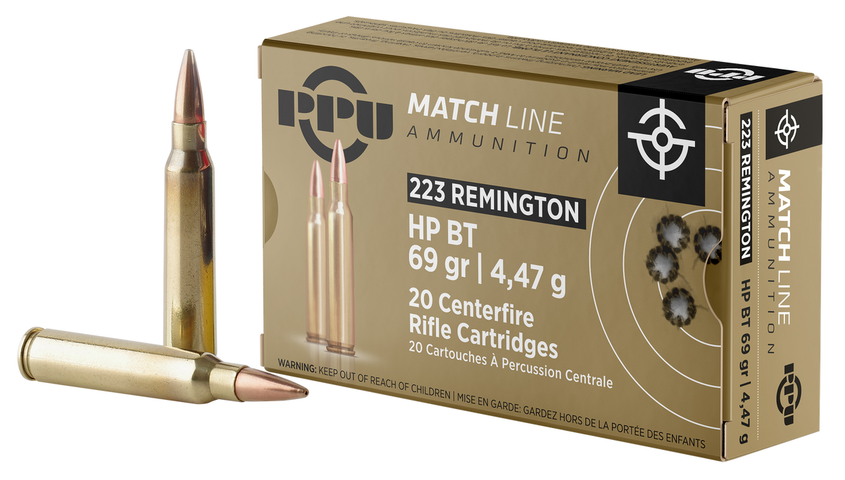 PPU PPM2231 Match 223 Rem 69 gr Hollow Point Boat Tail - Box or Case