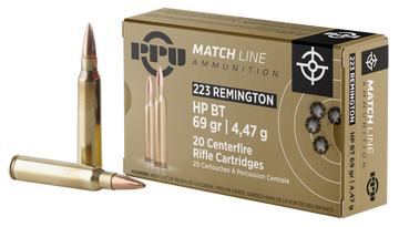 PPU PPM2231 Match 223 Rem 69 gr Hollow Point Boat Tail - Box or Case