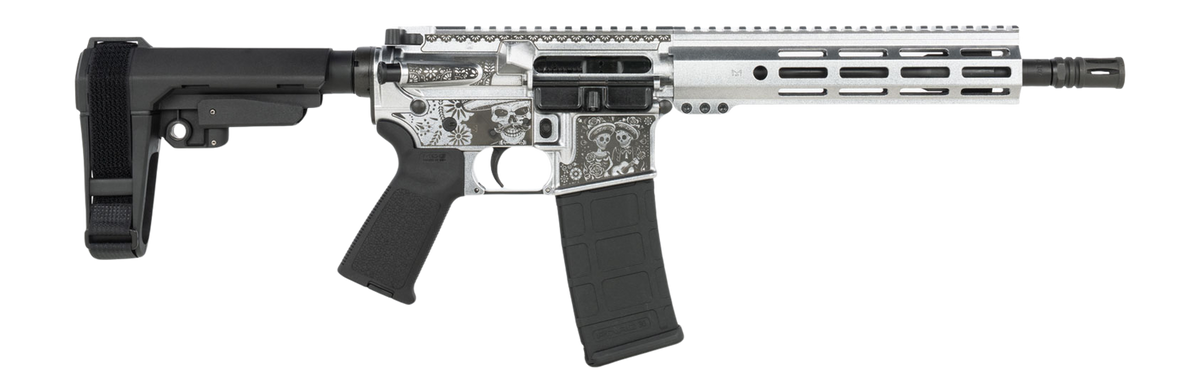 Shark Coast Tactical Day of the Dead 5.56 NATO 10.50" 30+1 Semi-Auto AR Pistol