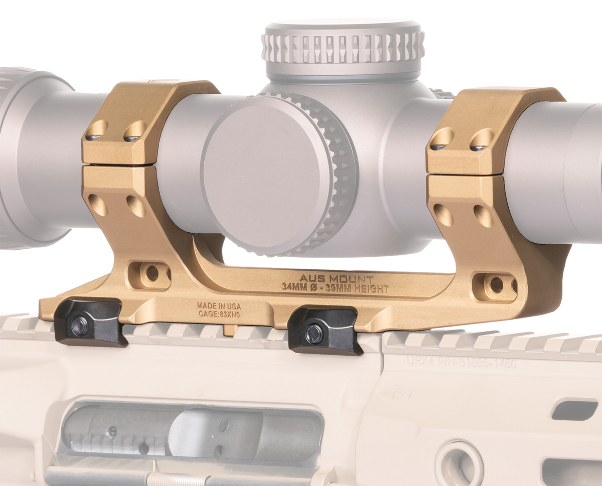 Reptilia AUS Optic Mount 34mm 1.54" Picatinny FDE 7075-T6 Aluminum