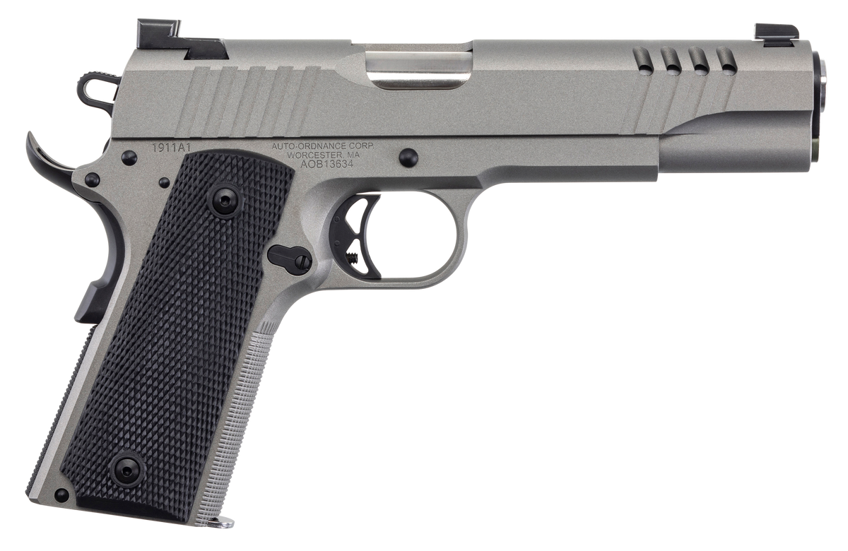 Auto Ordnance 1911 A1 45 ACP 5" 7+1 SAO Pistol - Savage Silver Cerakote