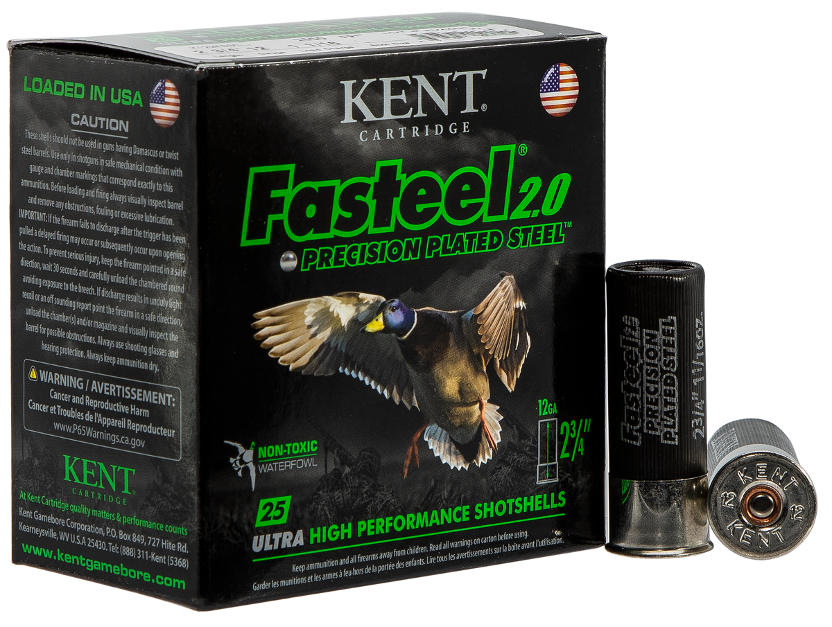 Kent Cartridge Fasteel 2.0 12 Gauge 2.75" 1-1/16 oz 4 Shot - Box or Case