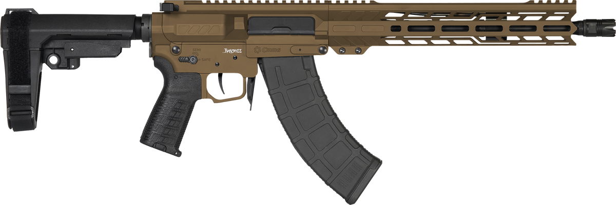 CMMG Banshee MK47 7.62x39mm 12.5" 30+1 Semi-Auto AR Pistol - Midnight Bronze Cerakote