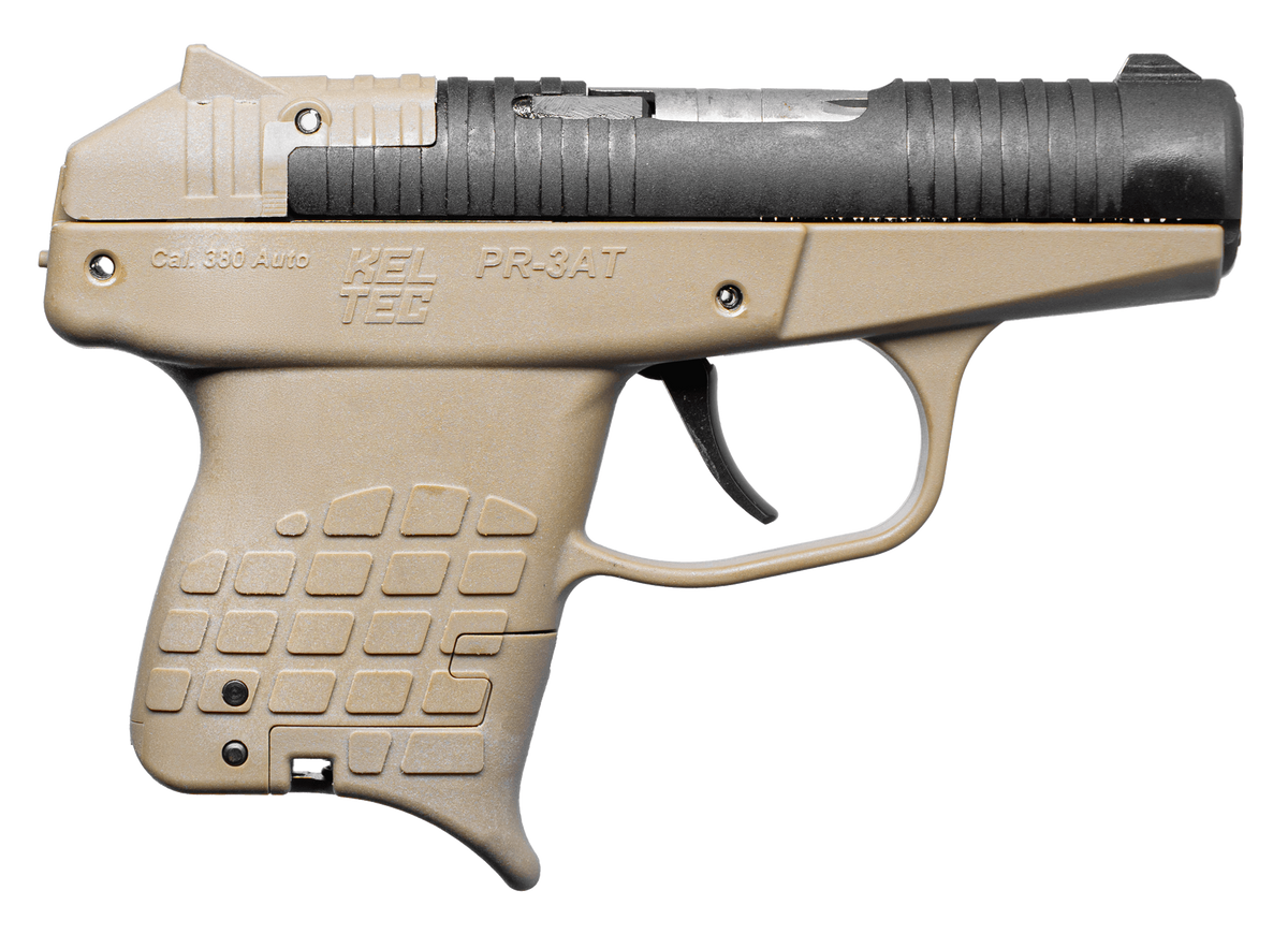 Kel-Tec PR-3AT 380 ACP 2.85" 10+1 Tan Polymer Compact Semi-Auto Pistol