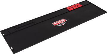 Birchwood Casey Rifle Cleaning Mat 36" x 11" Chemical Resistant Rubber Black/Red