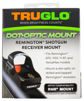 TruGlo TG8955R2 Shotgun Receiver Mount Black Remington 870/1100/11-87/VersaMax Trijicon RMR