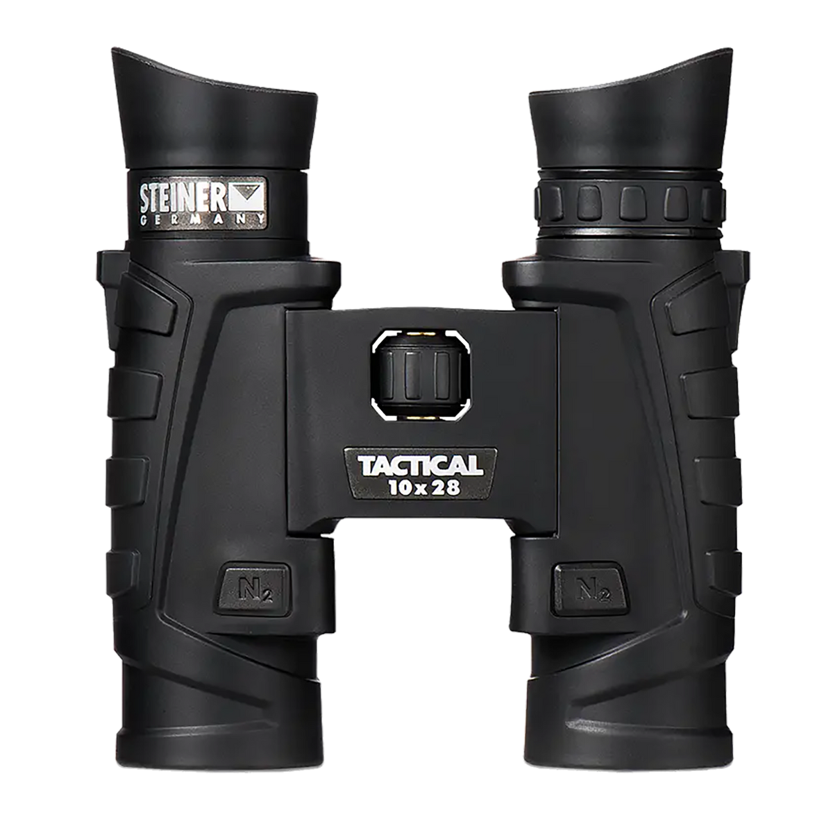 Steiner T1028 Tactical 10x28mm Roof Prism Binocular - Fast-Close Focus, Black Rubber Armor
