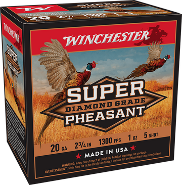 Winchester Ammo Super Pheasant Diamond Grade 20 Gauge 2.75" 1 oz 5 Shot 25 Rd - Box or Case