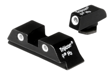 Trijicon Bright & Tough Night Sights 3-Dot Tritium Green/White Outline - Glock 17/17L/19 Standard Frame