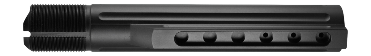 JE Machine Tech PS-BTMS5 AR-15 6-Position Mil-Spec Fluted Buffer Tube - Black