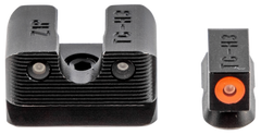 TruGlo Tritium Pro CZ 75 Green Tritium Orange Outline Night Sight Set - Black Nitride