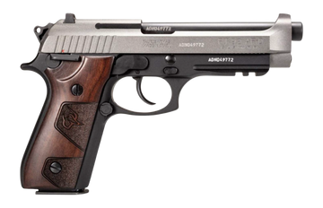 Taurus PT92 9mm Luger 17+1 5" Semi-Auto Pistol - Black/Tungsten Cerakote, Wood Grips