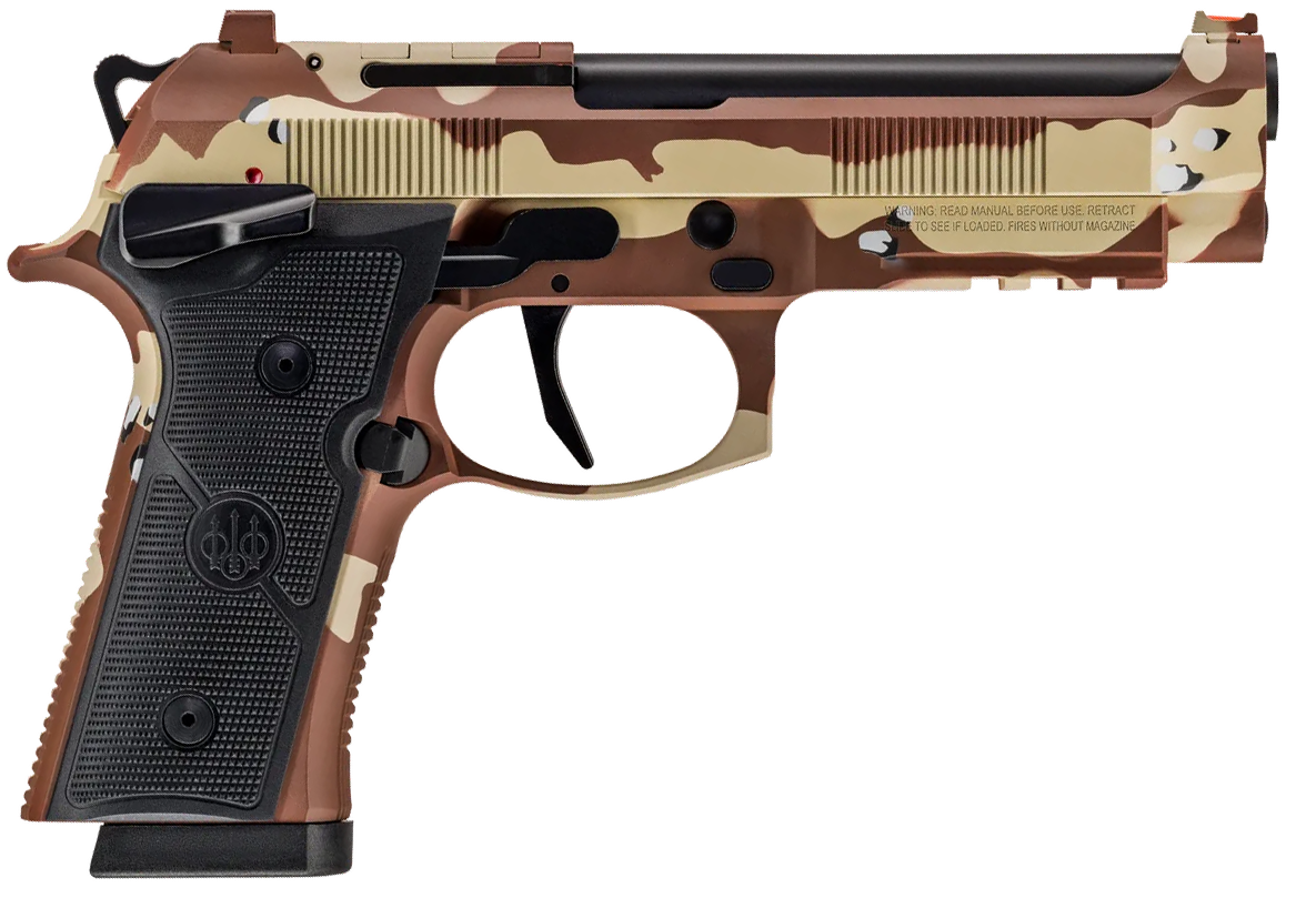 Beretta 92XI SAO Combat 9mm Luger 4.7" 10+1 Semi-Auto Pistol - Chocolate Chip Camo Cerakote