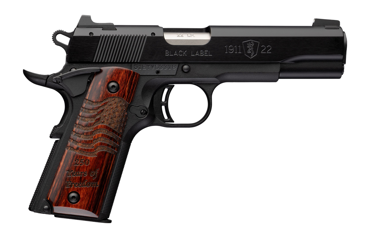 Browning 1911-22 Black Label Medallion 250 22 LR 4.25" 10+1 Semi-Auto Pistol