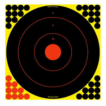 Birchwood Casey Shoot-N-C 17.25" Bullseye Reactive Paper Target 12 Pack