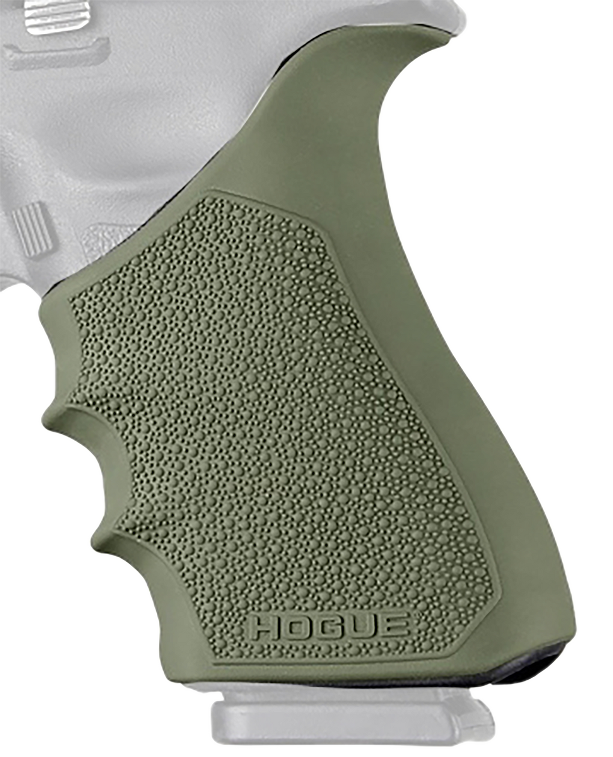 Hogue HandAll Beavertail Grip Sleeve OD Green Rubber - Glock G17/G35 Gen 3/4
