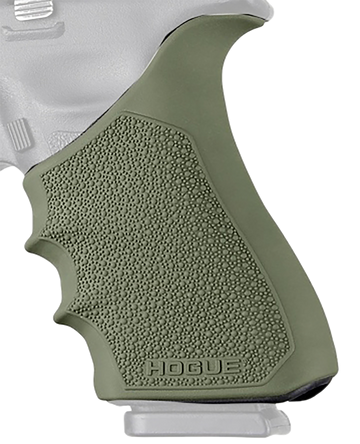 Hogue HandAll Beavertail Grip Sleeve OD Green Rubber - Glock G17/G35 Gen 3/4