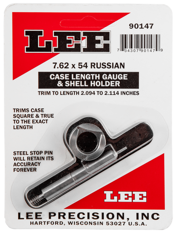 Lee Precision 90147 Case Length Gauge 7.62x54mmR with Shell Holder