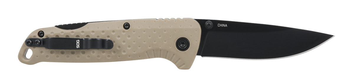 S.O.G Adventurer LB 3.5" FDE/Black Folding Lockback Knife