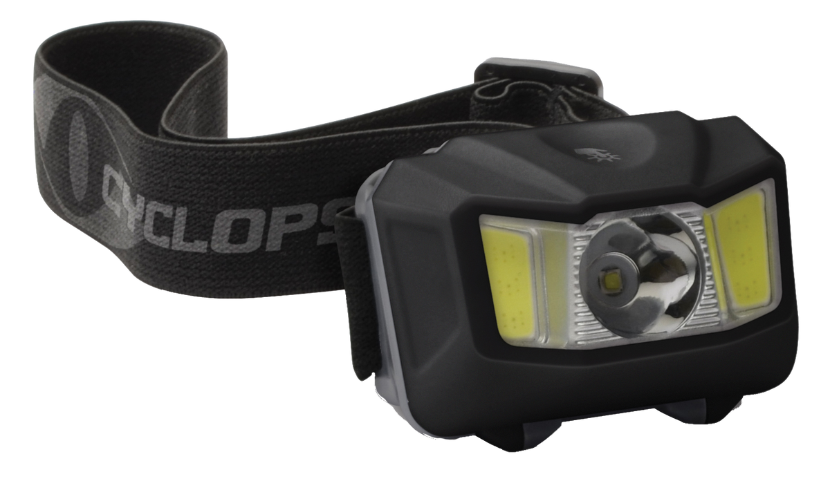 Cyclops Hero 250/25 Lumen Cree LED Headlamp Green/White - Black