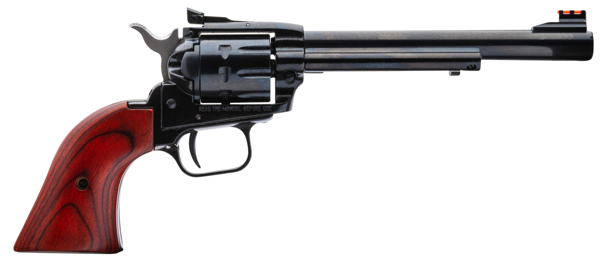 Heritage Mfg Rough Rider 22 LR/22 WMR 9-Shot 6.50" SAO Revolver - Black with Cocobolo Grips