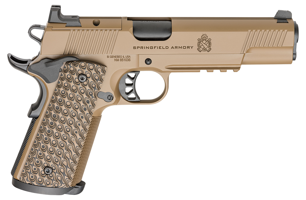 Springfield Armory 1911 TRP AOS 9mm Luger 5" 9+1 Semi-Auto Pistol - Coyote Brown Cerakote