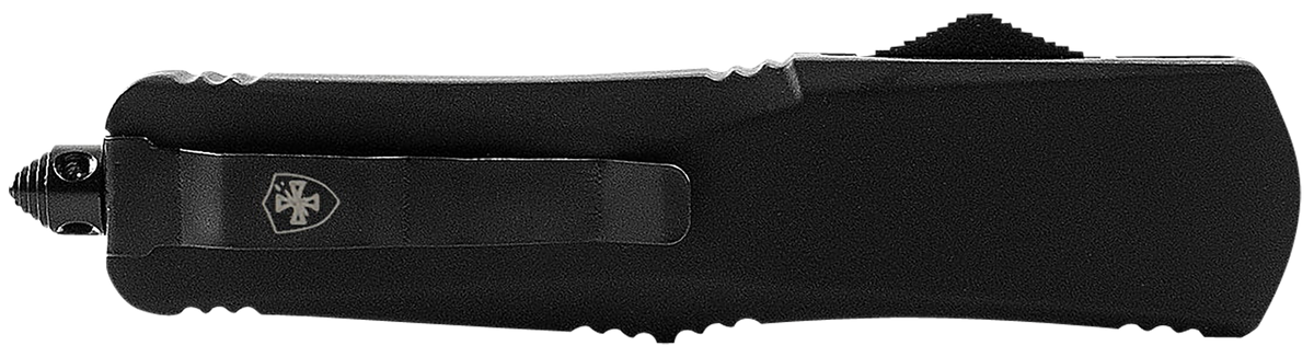 Templar Knife LBR231 Gen II Large 3.5" OTF Tanto Plain 440C Black Oxide Stonewashed Black Aluminum/Rubber Handle