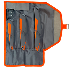 Outdoor Edge Vantex 3.50"/3"/5" Fixed Blade Drop Point/Caping/Boning 7Cr17MoV SS Glass-Filled Nylon Handle 4-Pc Knife Set
