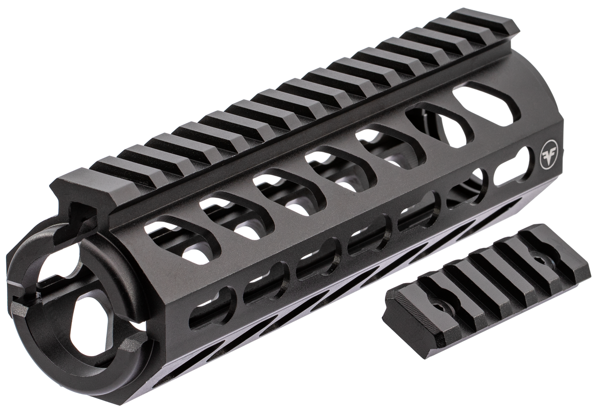 Firefield FF34053 Edge Carbine 6.62" 2-Piece KeyMod Handguard Matte Black 6061-T6 Aluminum for AR-15