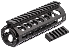 Firefield FF34053 Edge Carbine 6.62" 2-Piece KeyMod Handguard Matte Black 6061-T6 Aluminum for AR-15