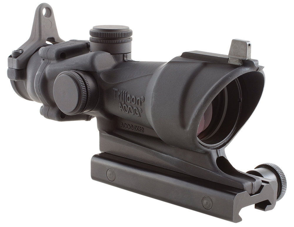 Trijicon 100092 ACOG 4x32mm .308/7.62 BDC Illuminated Amber Crosshair Riflescope - Black Hardcoat Anodized
