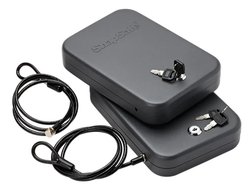 SnapSafe 75201 Lock Box Large Keyed Alike 2-Pack Black 16 Gauge Steel Pistol Safe