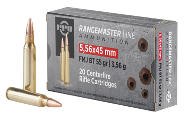 PPU Rangemaster 5.56x45mm NATO 55gr Full Metal Jacket Boat Tail - 1000 Rds (Case)
