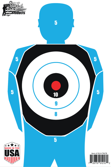 Pro-Shot Silhouette Tact 12" x 18" Heavy Paper Tactical Target - 4 Pack