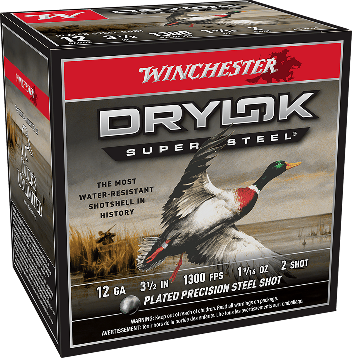 Winchester Ammo Drylok Super Steel Magnum 12 Gauge 3.5" 1-9/16 oz #2 Shot - Box or Case