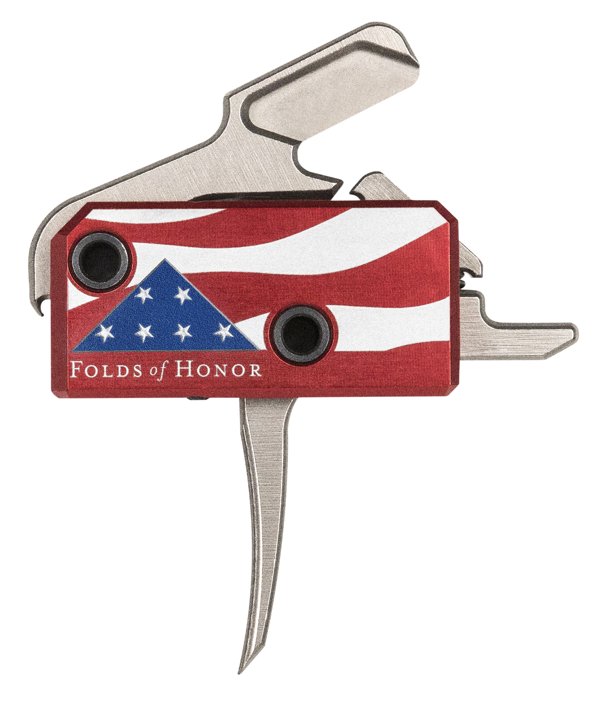 Rise Armament The Patriot High Performance AR-Platform 3.50 lbs Single-Stage Flat Trigger - Silver/Red/White/Blue