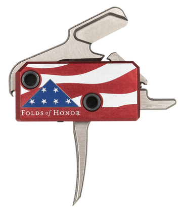 Rise Armament The Patriot High Performance AR-Platform 3.50 lbs Single-Stage Flat Trigger - Silver/Red/White/Blue
