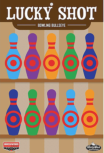 Birchwood Casey Dirty Bird 12" x 18" Lucky Shot Bowling Pins Paper Target 6-Pack