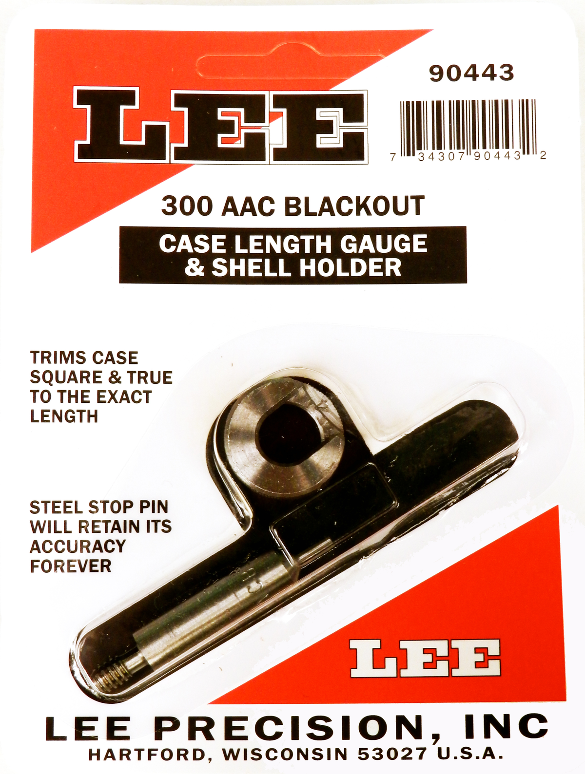 Lee Precision 90443 Case Length Gauge 300 AAC Blackout w/ Shell Holder