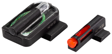 HiViz MPFD21 FastDot H3 Sight Set for S&W M&P Red Fiber Optic Front / Green Tritium Rear