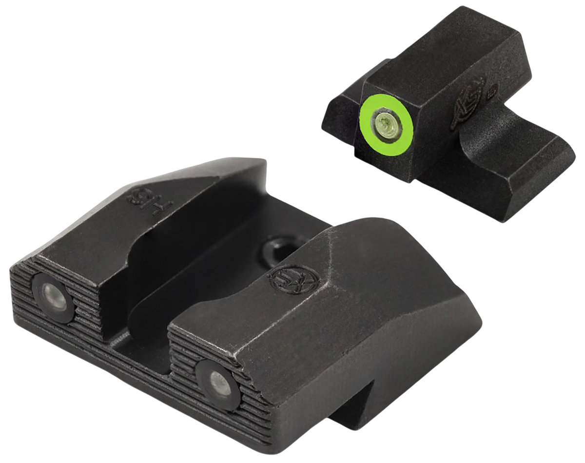 XS Sights R3D 2.0 Night Sight Set for Springfield SA-35 - Green Tritium Front / Black Oxide Frame
