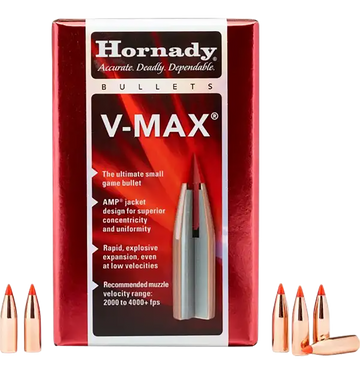 Hornady V-Max 6mm .243 87gr Polymer Tip Reloading Bullets - 100/Box