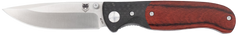 CobraTec Knives Baron EDC 3.25" Folding Drop Point Plain Satin 154CM Carbon Fiber/Pakkawood Handle