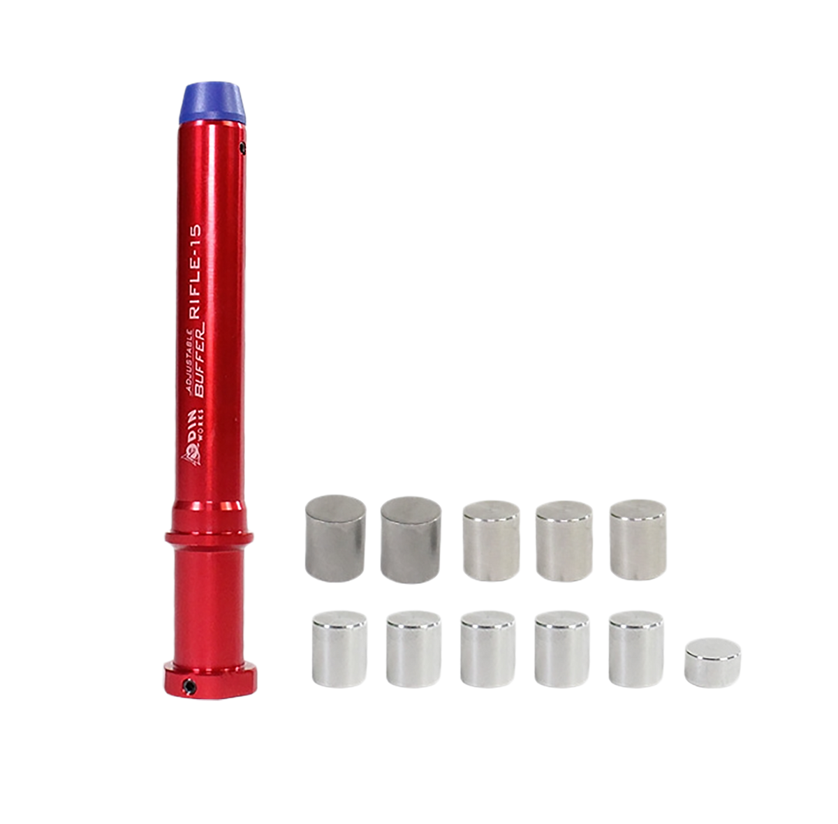 Odin Works Adjustable AR-15 Rifle Buffer - Red